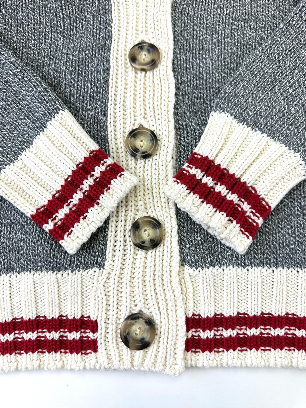 Cotton Country Parkhurst Cabin Cardigan Shawl Collar Cotton Knit Small Cabincore - Picture 5 of 11